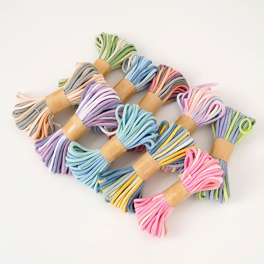1 قطعة 3 مللي متر سميكة التدرج قوس قزح القطن حبل 10 متر الملونة حبل مضفر DIY بها بنفسك مجوهرات مكرميه أساور القلائد والحرف اليدوية