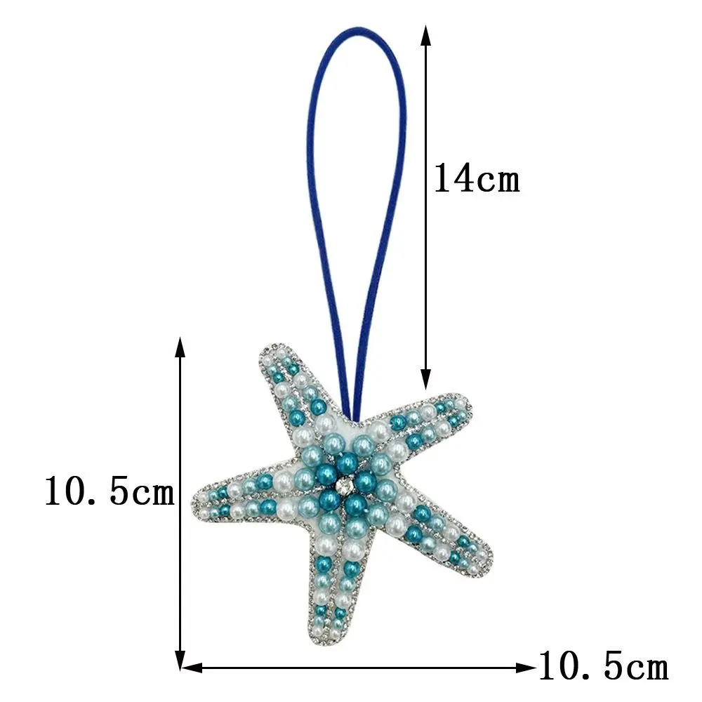 Diy Craft Pendant Starfish Bead Pendant Exquisite Simple Pearl Rhinestone Pendant 3d Multipurpose Colorful Bead Decoration