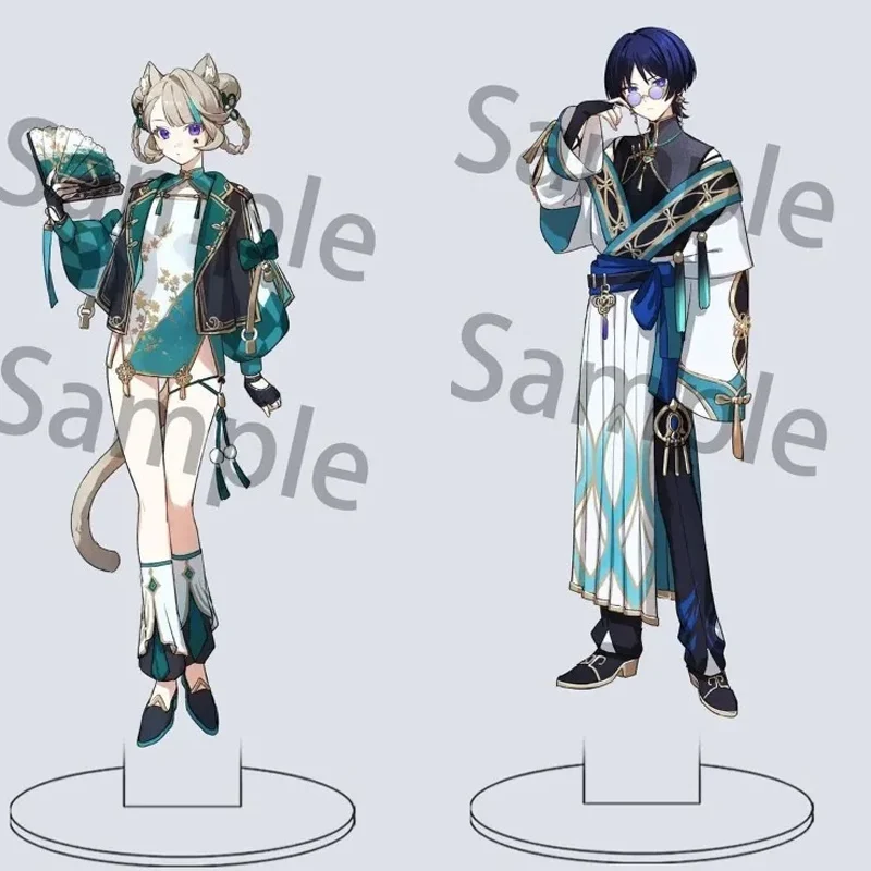 Game Impact Nezha Cute Yuanshen Acrylic Stand Cute Character Yae Miko Lynette Wanderer Standing Sign Plate Exquisite Ornament