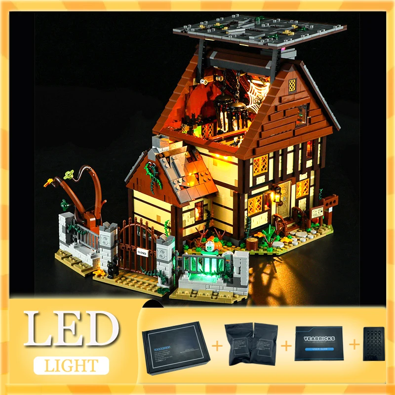 مجموعة إضاءة LED DIY لـ LEGO 21341 Sanderson Sisters House Building Brick Gift (إضاءة LED فقط، بدون نموذج كتل)