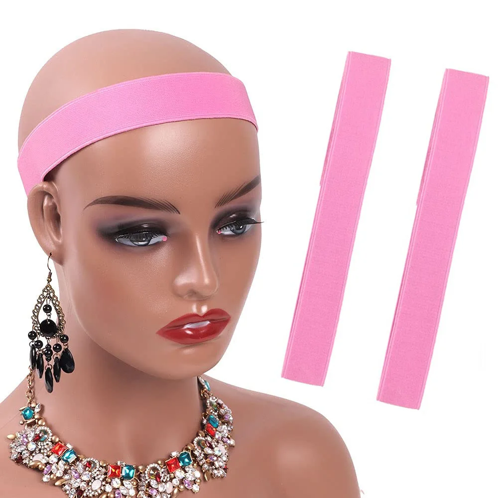 10 قطعة/packWig عقال مطاطا قابل للتعديل وهمية عقال جديد ملون الوردي الأرجواني شعر مستعار الفرقة شعر مستعار رباط رأس مطاطي 3 سنتيمتر حواف #3