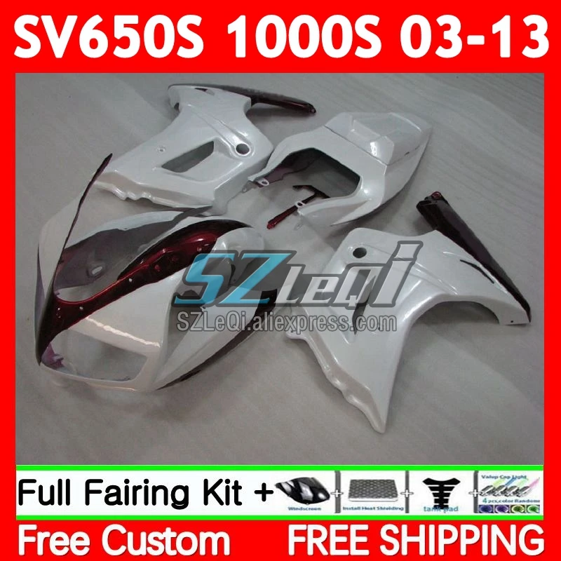 SV1000S For SUZUKI SV650S SV650 SV1000 S 152No.19 SV 650S Pearl White 1000S 2003 2004 2005 2006 2007 08 09 10 11 12 13  Fairing