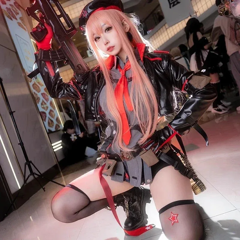 

Игра NIKKE Goddess of Victory Rapi Косплей Костюм со шляпой Парик Женский Rapi Черный Боевой Костюм Хэллоуин Костюм Высокое Качество