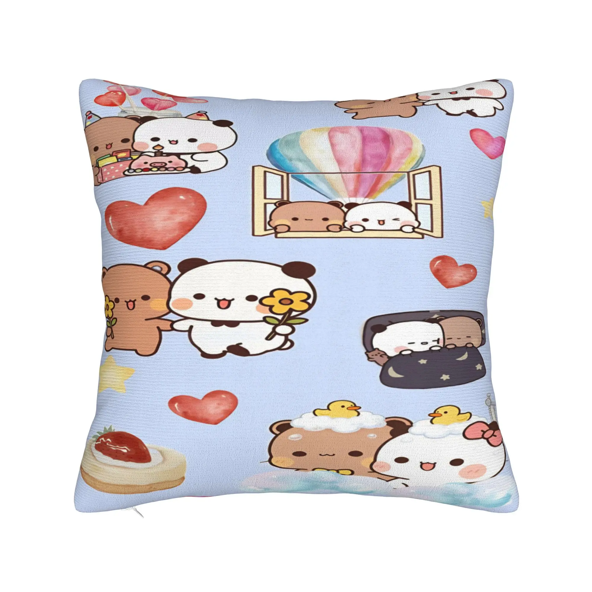 Pillow Cover Panda Bear Bubu Dudu Custom Cushion Cover  Morden Pillow Case For Chair Sofa Home Decoration Pillowcases