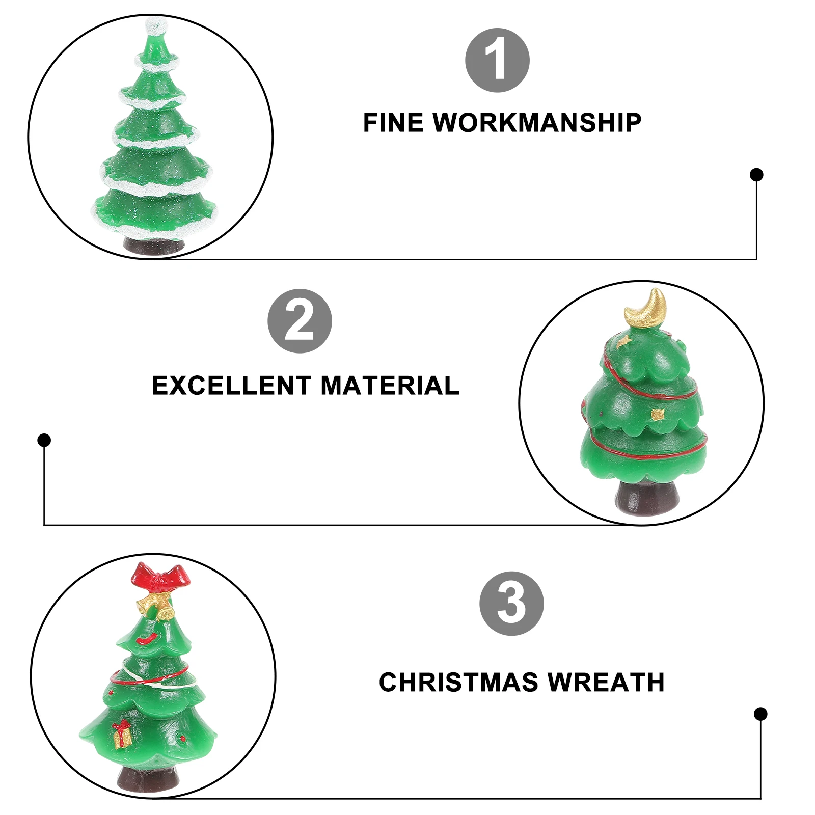 

Simulation Tree Ornaments Miniature Trees for Crafts Desktop Landscape Christmas Decor