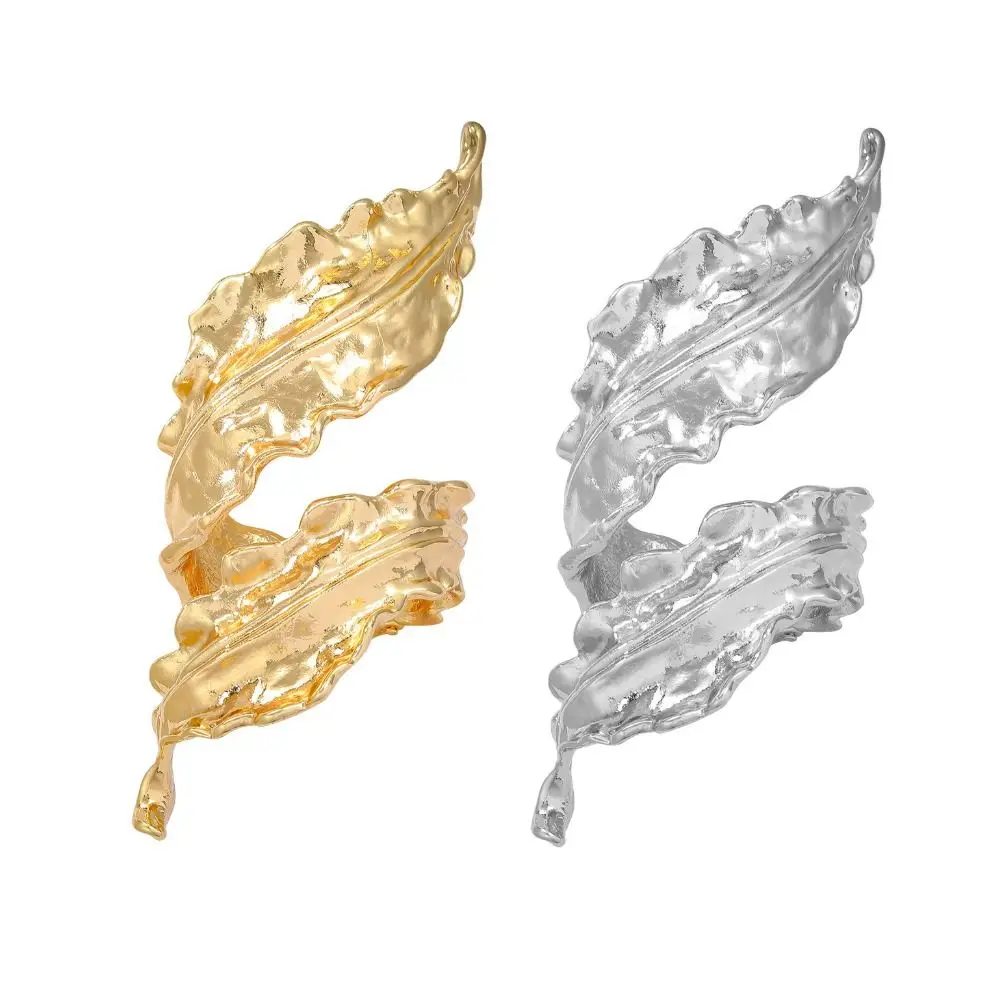 

Unique Gold Silver Leaf Alloy Bracelet Bohemian Vintage Exaggerated Bangle Irregular Hip-hop Chunky Punk Jewelry Jewelry Gifts
