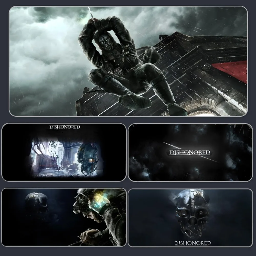 HD-D-Dishonored Mousepad Large Gaming Mouse Pad LockEdge Thickened Computer Keyboard Table Desk Mat