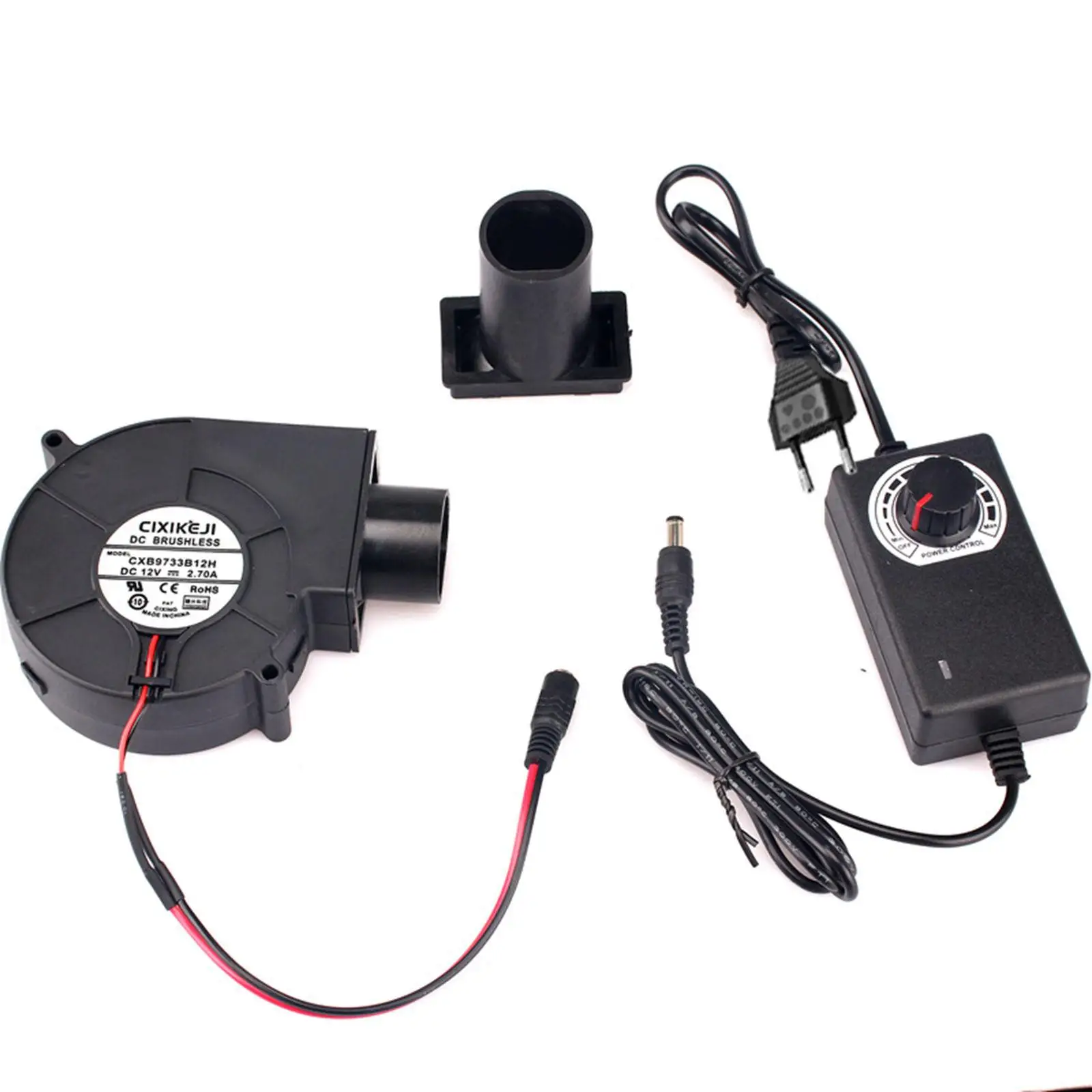 Cooling Fan Heavy-duty Double Ball Bearings Adjustable Wind Multifunction Mini Turbo-blower for Outside Activities Cooking
