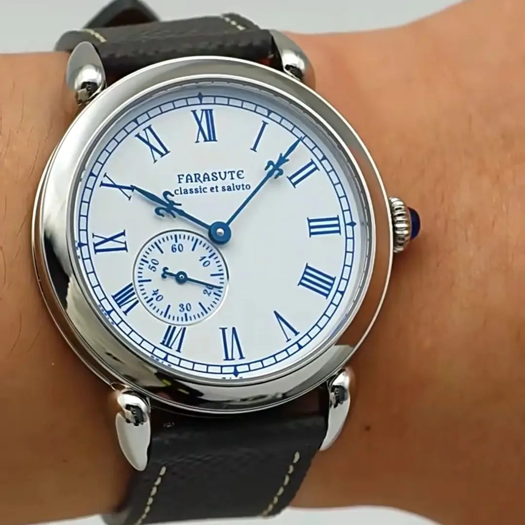 FARASUTE Men Automatic Watch 40mm Mechanical Wristwatch Sapphire Mirror Enamel Dial Hangzhou5000 Mini Rotor