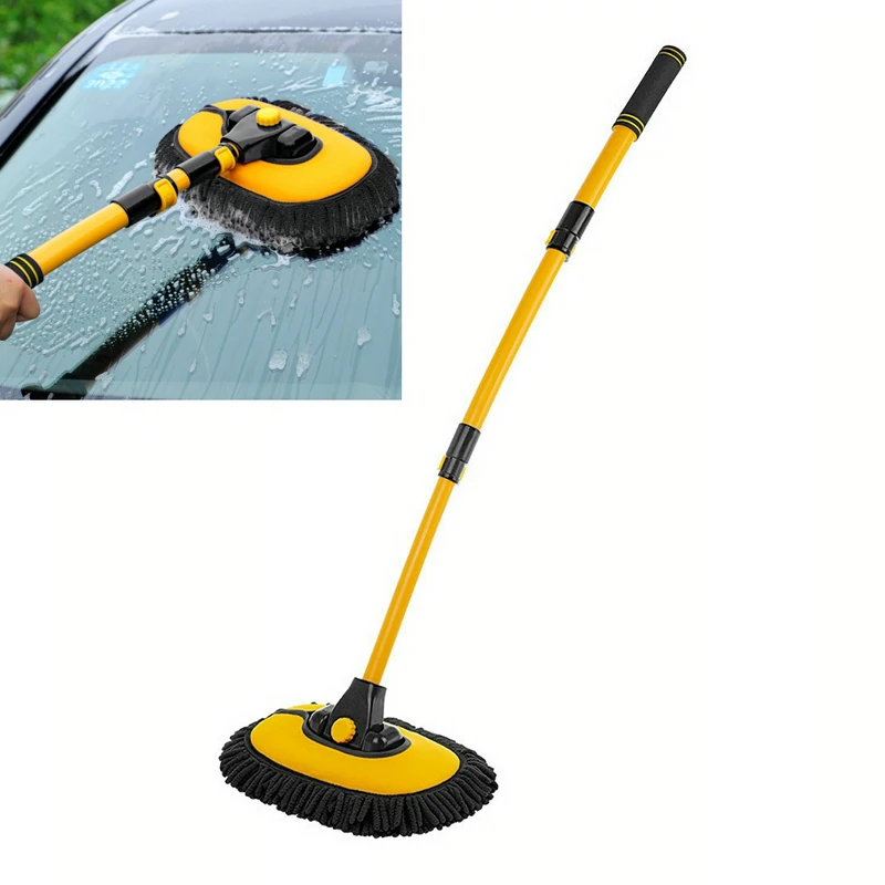 

Car Cleaning Brush Car Wash Brush Telescoping Long Handle Cleaning Mop Chenille Broom Auto Accessories