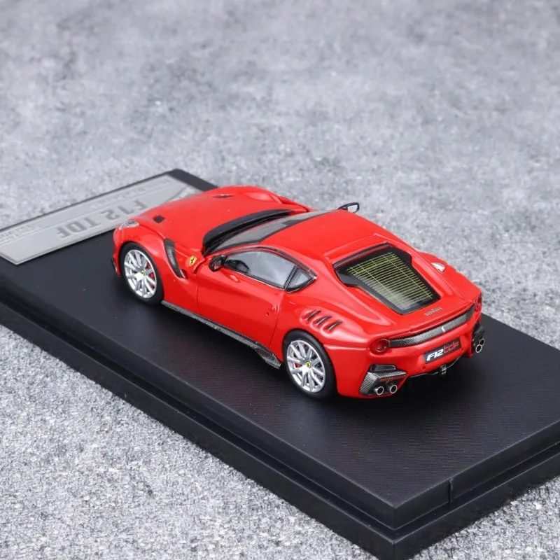 SH Diecast 1:64 مقياس فيراري F12 TDF نموذج سيارة من السبائك الحمراء مع ألعاب غطاء محرك السيارة المفتوحة للأولاد هدية