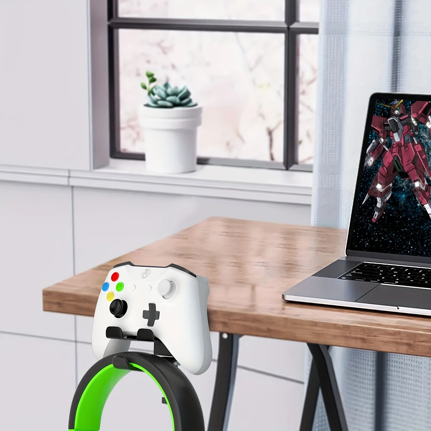 Xboxゲームコントローラーホルダー - Xbox One、PS4、PS3、PS5、Dualshock、Switch、Steelseries対応 デスクヘッドセットコントローラースタンド