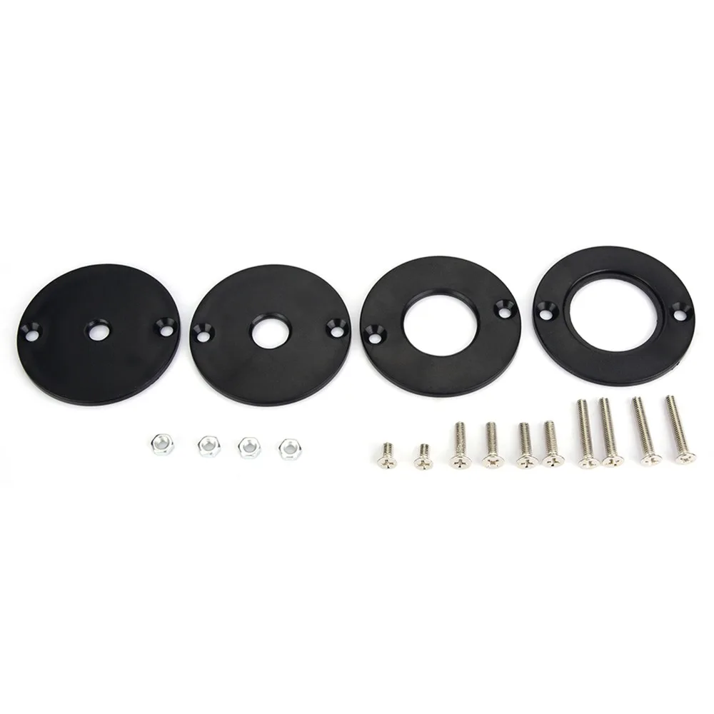 Aluminum Alloy Router Table Insert Plate 235mm x 120mm x 8mm Silver Color DIY Router Table With Ring Bench Trimming Tool