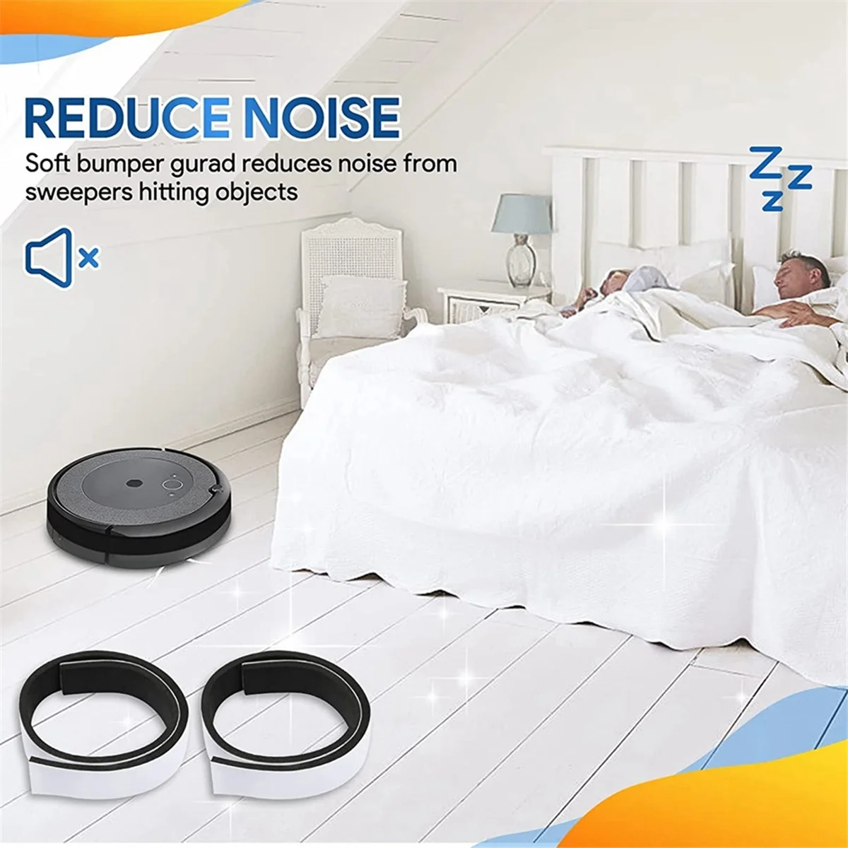 Hot sale 2 Pack Soft Bumper Protect Robot and Furniture Fit for 671 675 500 600 700 800 Series (21InchX0.8Inch)