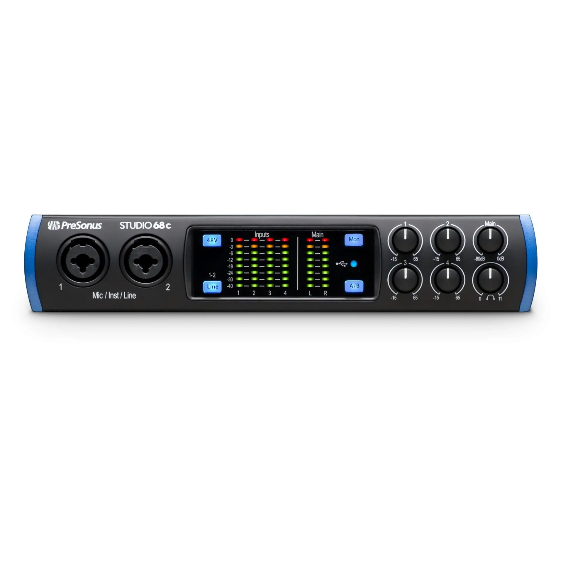 PreSonus Studio 68c professional external sound card with metering and monitoring features for live performance and studio alike