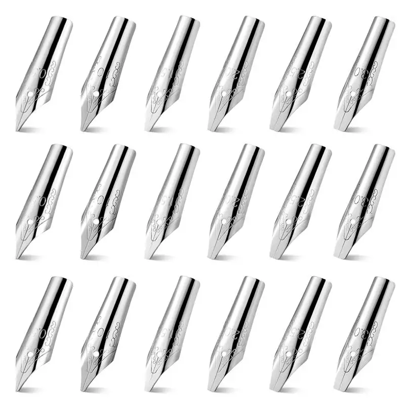 30pcs Fountain Fountain Pens Set Calligraphy Writing Fountain Fountain Pens Stainless Steel 1 3 1.5 2.5 0.5 2 Replacement Nibs