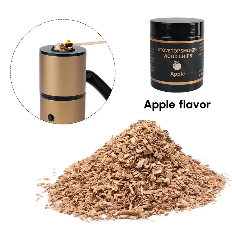 Kitchen Smoked Wood Shavings, Apples, Walnuts, Cherries, Oak Flavors, Household Handheld Smoking Gun, Molecular Cooking Wood