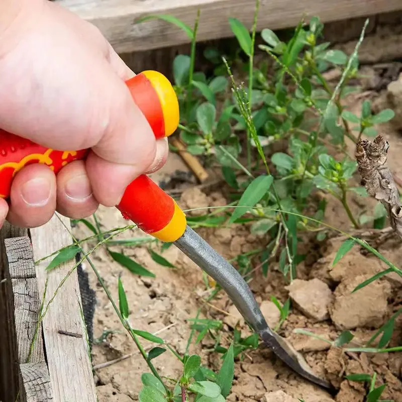 

Новая лопата для копания чеснока, сельскохозяйственная лопата для цветов из нержавеющей стали, садовая лопата для прополки, 3-точечная лопата для диких трав, садовый инструмент