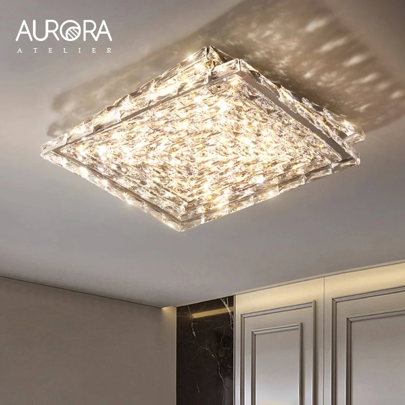

Nordic Crystal Led Ceiling Chandeliers Lighting Gold Chrome Luxury Dining Living Room Bedroom Island Light Indoor Ceiling Lamp