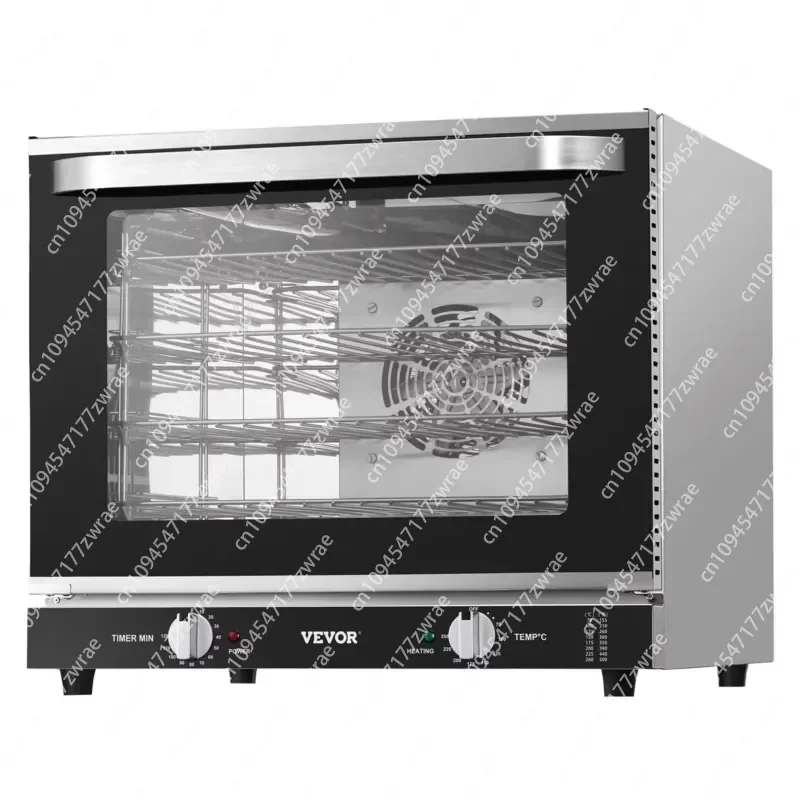 66L 4-Tier Countertop Oven 2800W Electric Toaster Tempered Glass Door Bakery Equipment