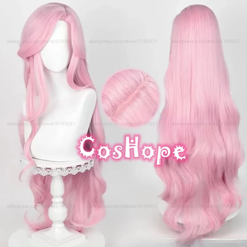 Fancychew cosplay wig unisex 100cm long curly wave hair pink wig anime cosplay wigs wigs heat resistant synthetic wigs