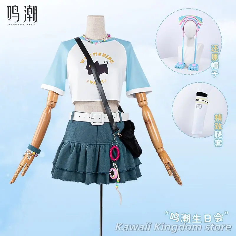 

Wuthering Waves Female Rover Cosplay Costume Uniform Anime Clothe Halloween Costumes For Women Man Full Set
