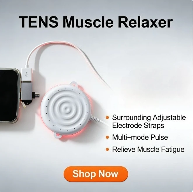 

Портативный аппарат для электротерапии от боли - регулируемые проводящие пластыри, технология TENS-импульсов, быстрое восстановление дома