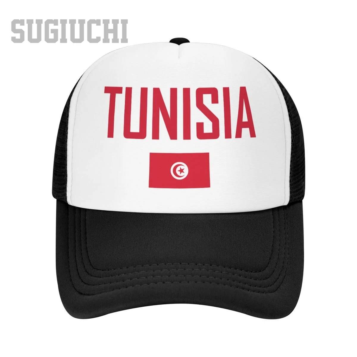 Unisex Mesh Cap Hat TUNISIA Flag And Font Trucker for Men Women Baseball Caps Outdoors Cool