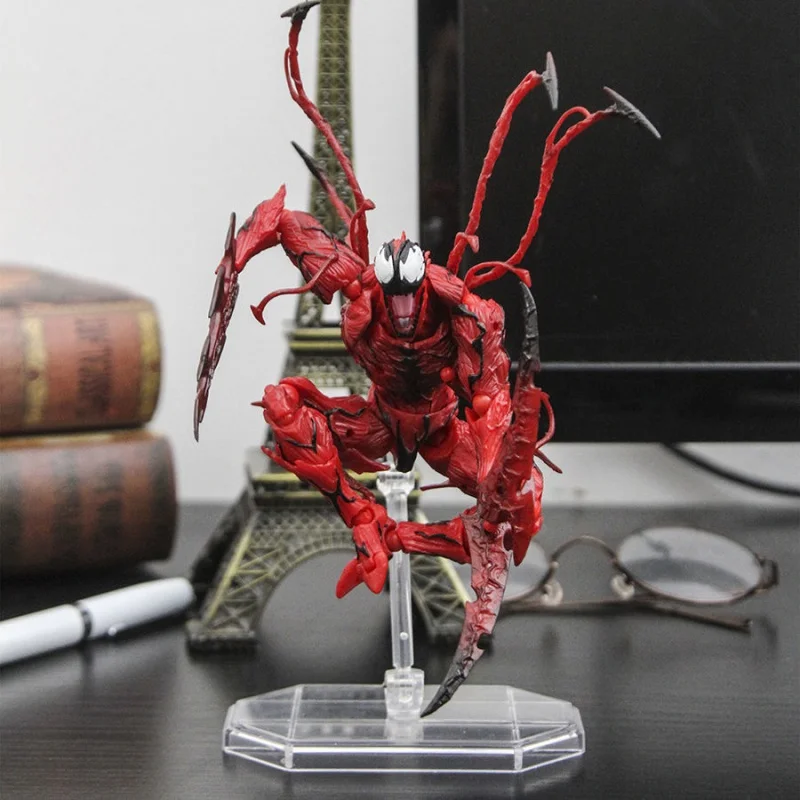 AMAZING YAMAGUCHI Carnage Venom Spider Man Marvel legends Action Figure Joint Movable Change Face Statue Model kids for Toy Gift