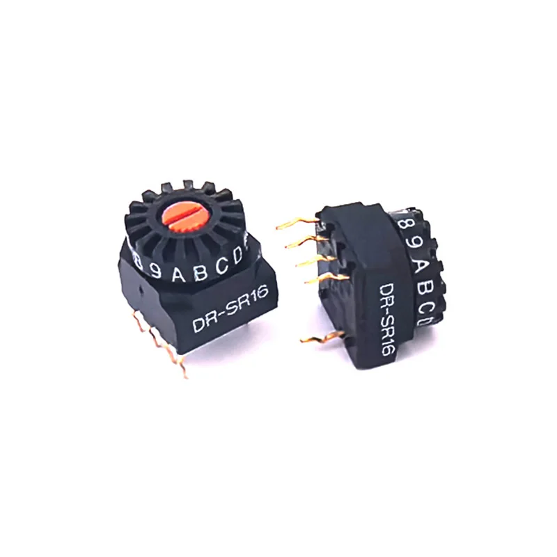 DR-SR16P rotary switch digital key 0-F 16 position 4:1 pin encoder top adjustment 5pin