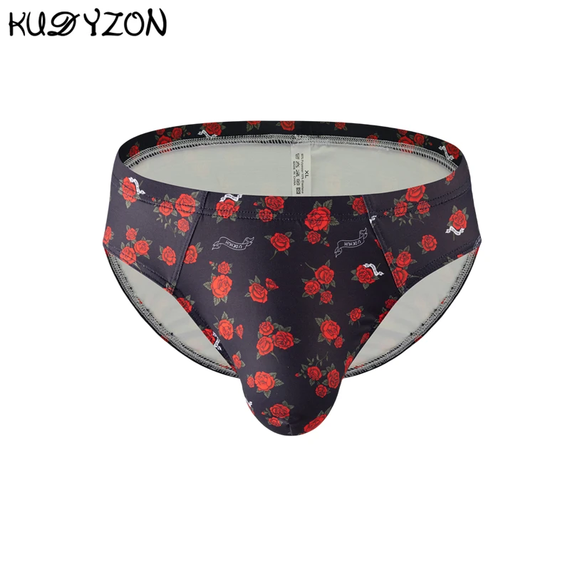 Men Printed Bikini Briefs Underwear Men Sexy Sissy Panties Cuecas Calzoncillos Hombre Slip Bulge Pouch Men\'s Exotic Lingerie