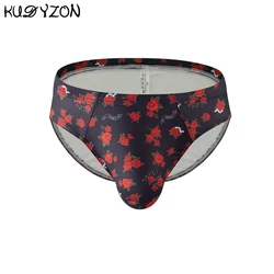 Men Printed Bikini Briefs Underwear Men Sexy Sissy Panties Cuecas Calzoncillos Hombre Slip Bulge Pouch Men's Exotic Lingerie