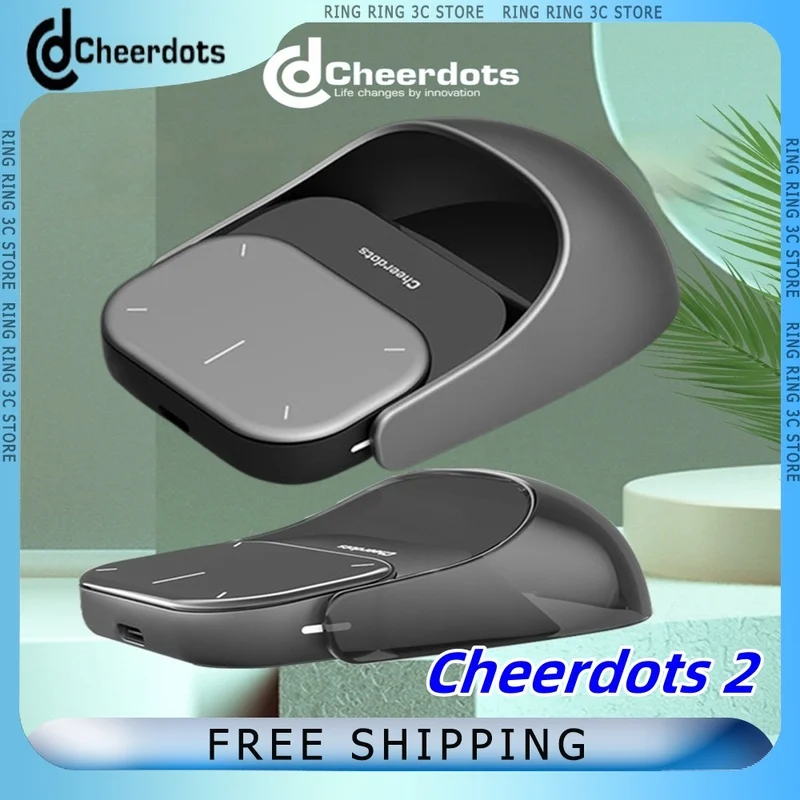 Cheerdots 2 Air Mouse Wireless Detachable All-in-one Pocket Air Mouse I Recording ChatGPT Enabled Mouse Customized Gaming Mouse