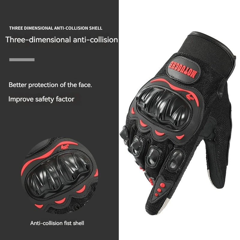 Four Seasons Racing Gloves Summer Warm Motorcycle Anti-fall Anti-Slip Touch Screen Men's and Women's Motorcycle Gloves