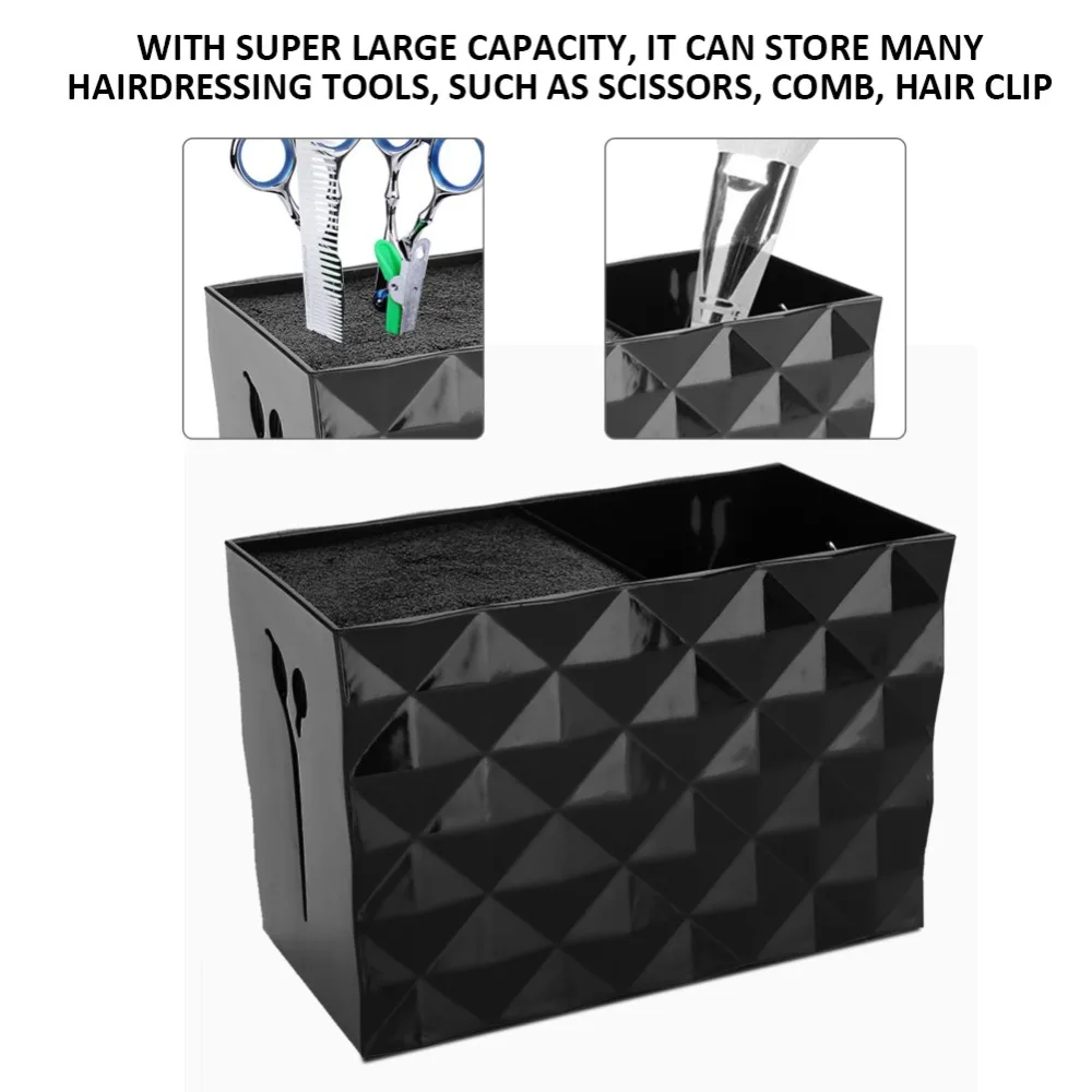 Black Hairdressing Tools Storage Box White Red Hairdressing Scissor Holder Portable Large Capacity Salon Shears Rack Barber Shop