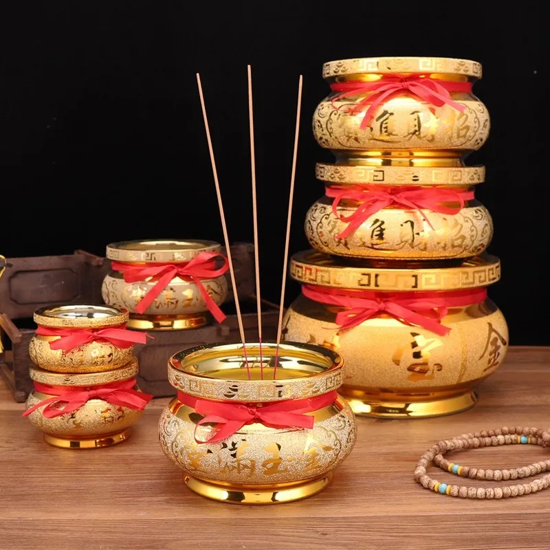 

Ceramic Sand Gold Incense Burner Thread Incense Burner Home/Temple Ancestral Temple God of Wealth/Offering Aromatherapy Utensils