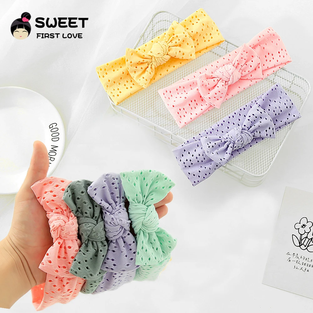 Soft Bowknot Baby Headbands for Toddler Newborn Infant Hairbands Sweet Bow Headwrap Girls Elastic Nylon Baby Hair Accessories