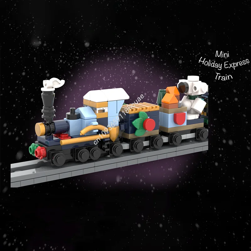

249pcs MOC Mini Holiday Express Train nan Model Building blocks Modular Toys Architecture creative Birthday Christmas gifts