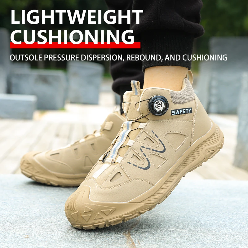 2026 Outdoor-Arbeitssicherheitsstiefel, durchtrittsichere, stoßfeste Stahlkappenschuhe, industrielle Schutzschuhe, Sicherheitsschuhe, Arbeitsschuhe – Detail 7