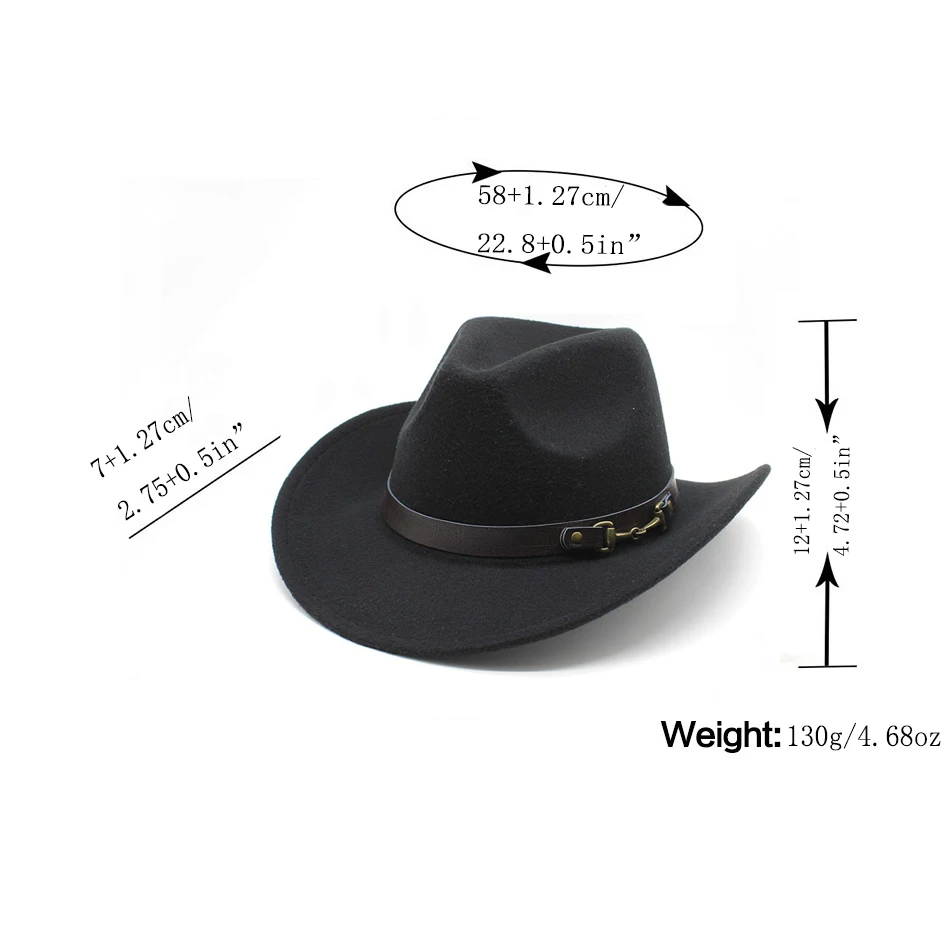 Riveted Cowhead Accessories Cross border New Western Denim Top Hat with Curved Eaves and Handsome Tibetan Ethnic Style Felt Hat