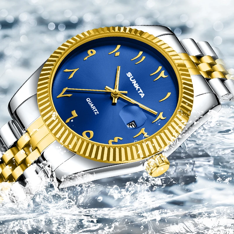 SUNKTA العلامة التجارية الفاخرة المرأة كوارتز ساعة اليد بسيطة أنيقة الأرقام العربية مقاوم للماء ساعة مضيئة للنساء Reloj Mujer #3