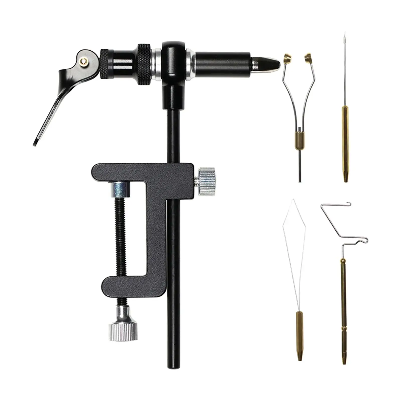 

Rotary Fly Tying Vise Device Beginners Easy to Use with Hardened Steel Jaws