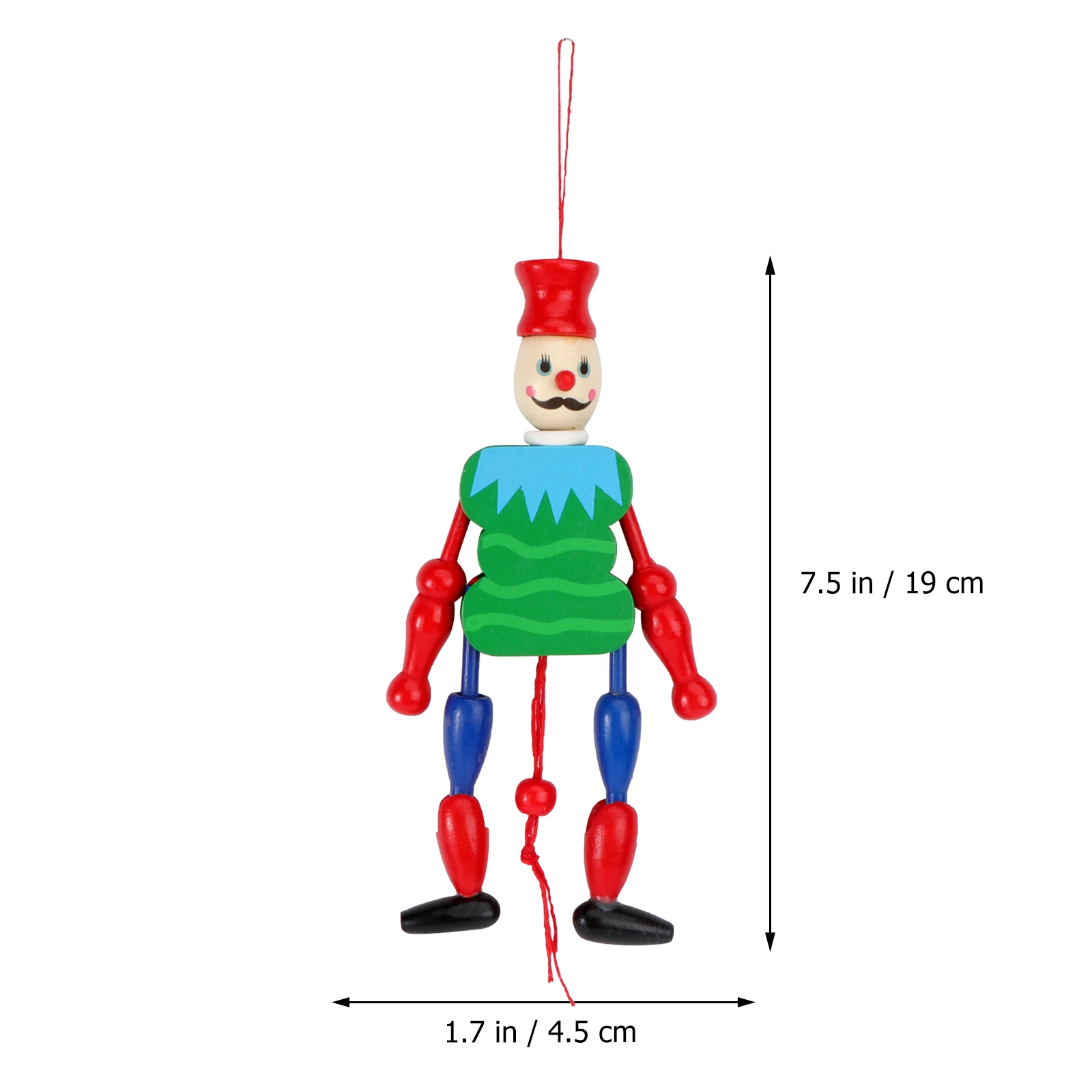 

2 Pcs Wood Puppet Home nament Christmas Decor Disposable Wooden Figure Craft Puppet Adornment Living Room Party