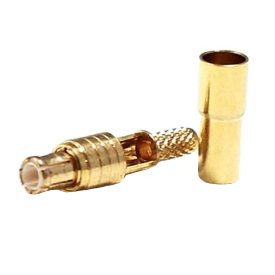 1pc New RF MCX Connector Male Plug Crimp for RG316 RG174 LMR100 Straight Goldplated Open Window Wholesale