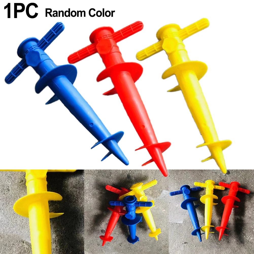 1pc Umbrella Bases Floor Fork Spikes Adjustable Sun Beach Patio 31x17cm Plastic Sand Ground Fixation Tools Spikes Color Random