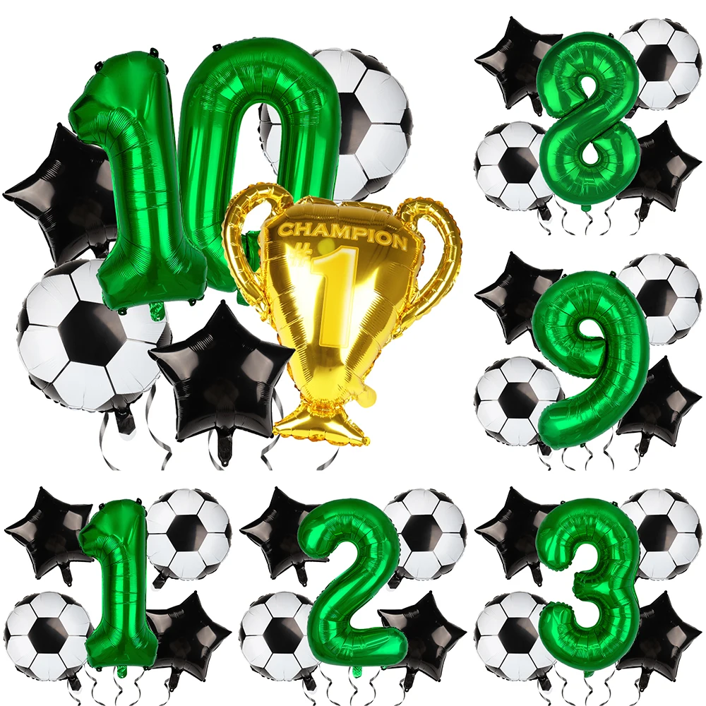 32inch Number Balloon Helium Foil Football Digit Globos Gift Happy Birthday Party Supplies Baby Shower Decoration