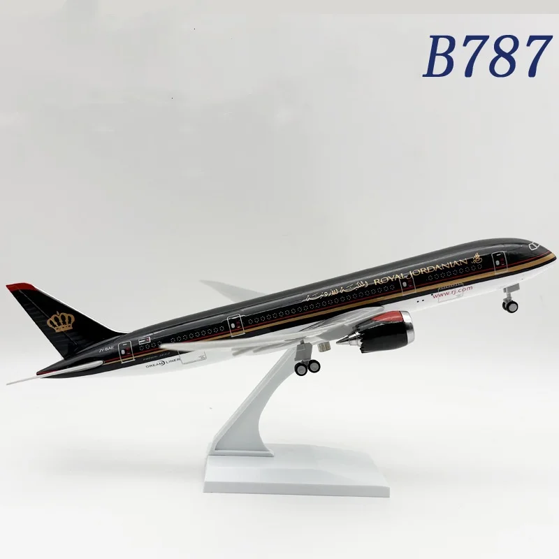 

Air B787 Royal Jordanian Model 30cm scale Plane Simulation Resin airplane toys for child With Aircraft Landing Gear Children toy