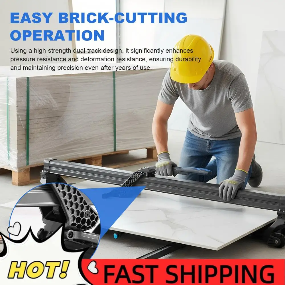 

Aluminum Manual Tile Cutting Machine W/ Wheels and Handle Adjustable Ceramic Porcelain Floor Tile Cutter for Cutting