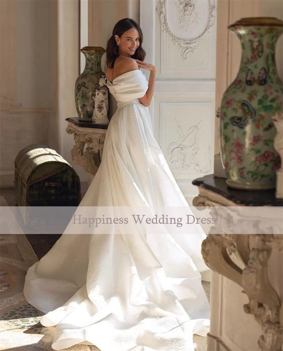 カスタマイズされたオフショルダーコルセットシースルーフロントハイスプリットウェディングドレスAラインバックレスとジッパーカスタムメイドイブニングドレス