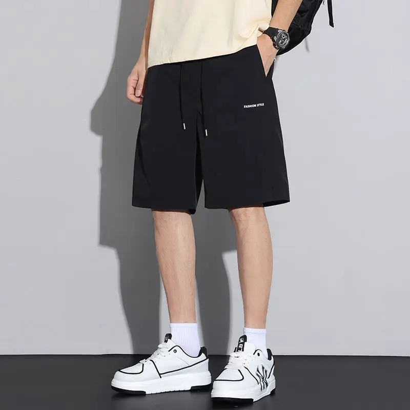 Paul Ice Silk Men's Shorts Summer Fashionable Loose Cool Feeling Casual Thin Straight Tube Five-Point Pants